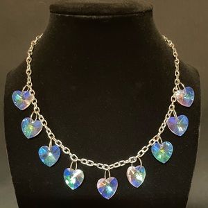 Iridescent Crystal Heart Necklace